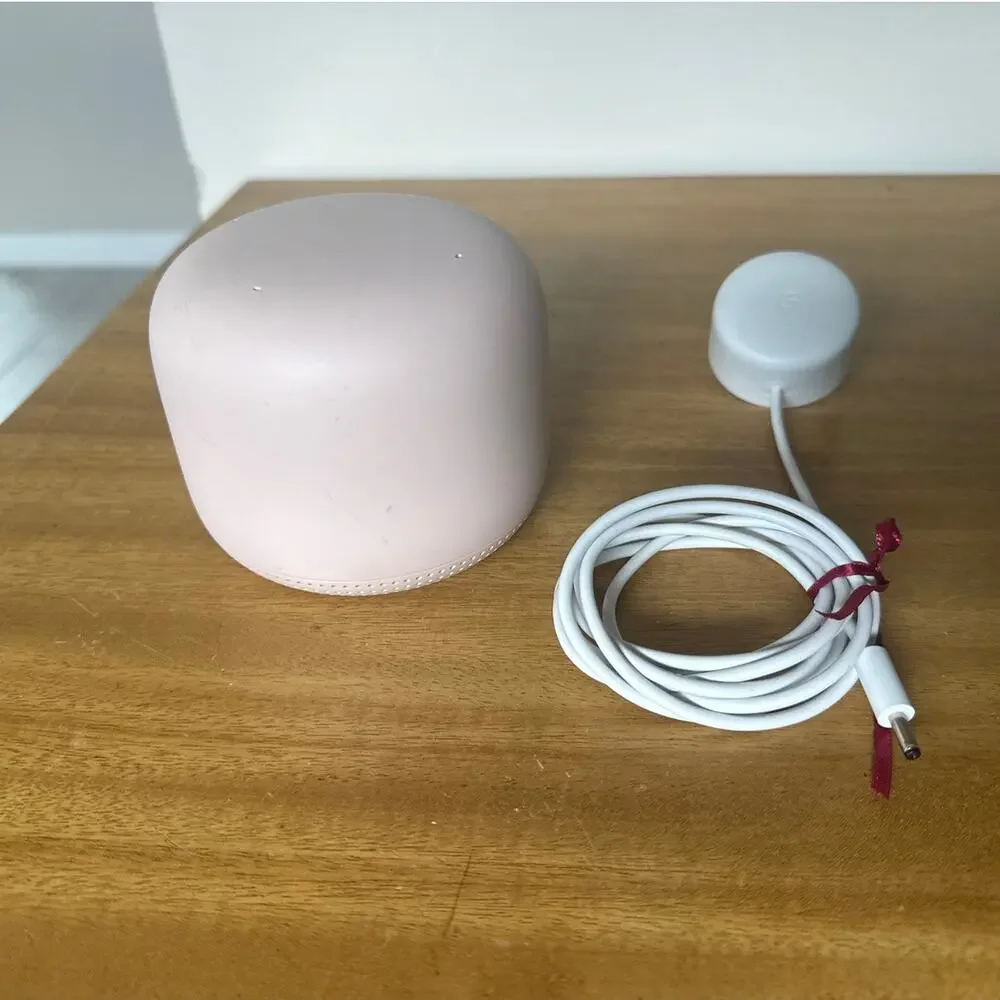 Google Nest Wifi Mesh Router Model H2E AC2200 Sand Pink with Plug